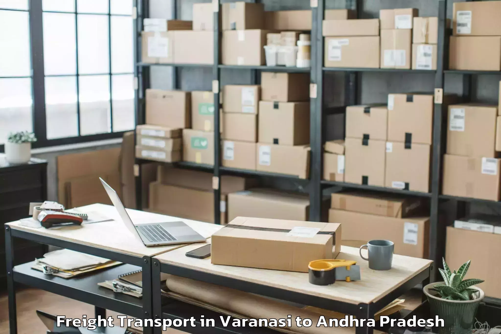 Efficient Varanasi to Abhilashi University Guntur Freight Transport